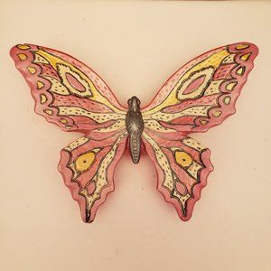 Vintage Chalkware Plaster Butterfly Wall Art